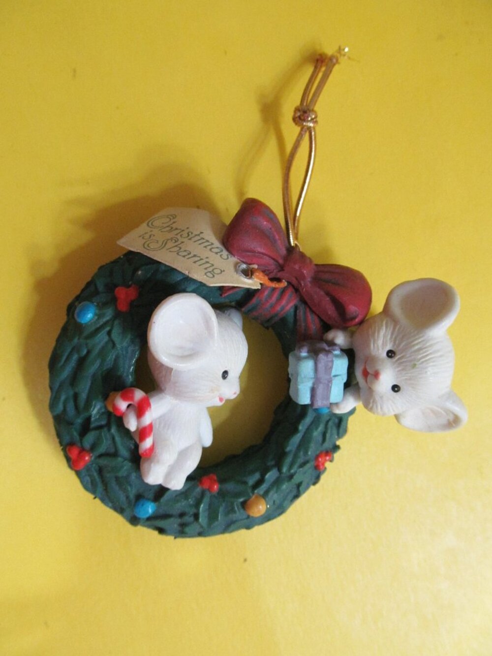 Vintage Christmas Mouse Ornament